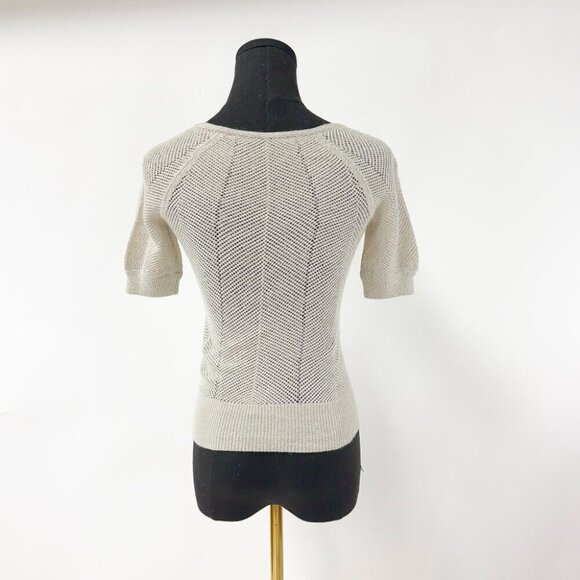 ARMANI EXCHANGE SMALL SHEER KNIT TOP T SHIRT - Picture 6 of 9